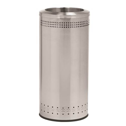 Poubelle imprimée de 25 gallons de la série Commercial Zone Precision, acier inoxydable